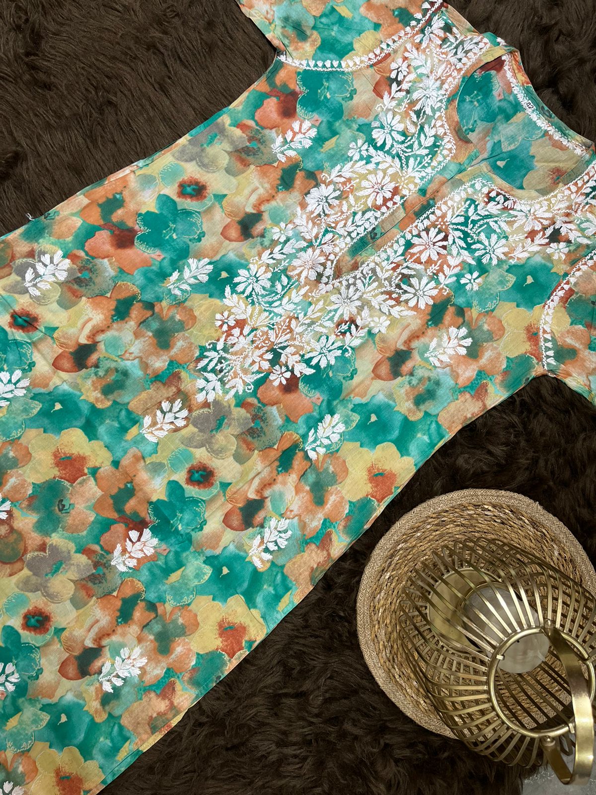 Kurti yellow jaipuri