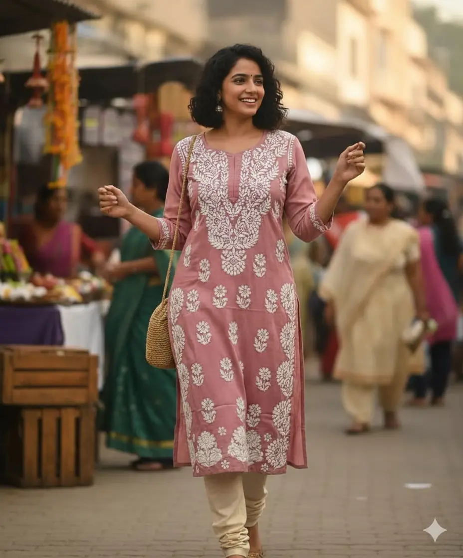 Veda Modal Chikan Kurta