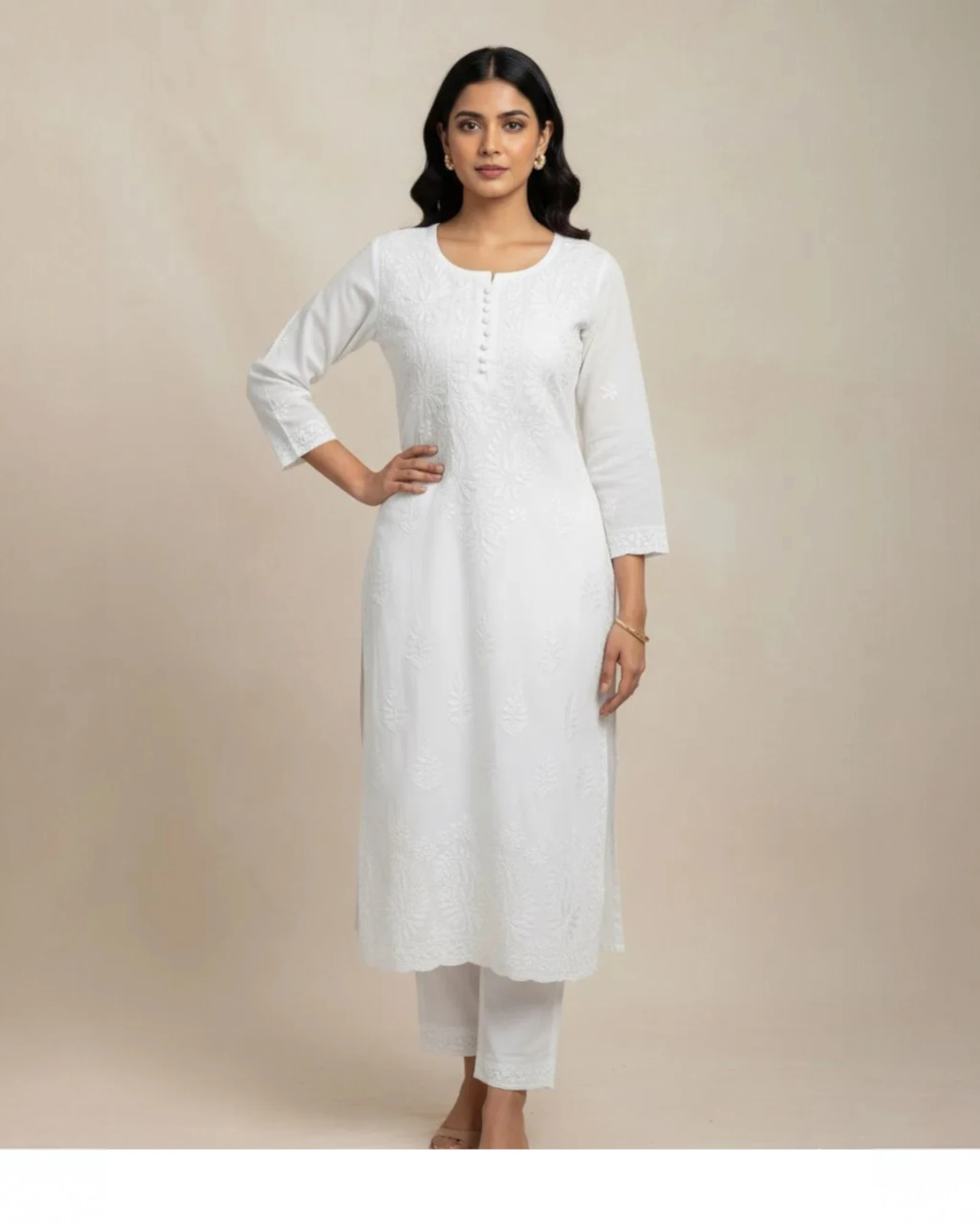 Shama Cotton Kurta Pant and Dupatta Set